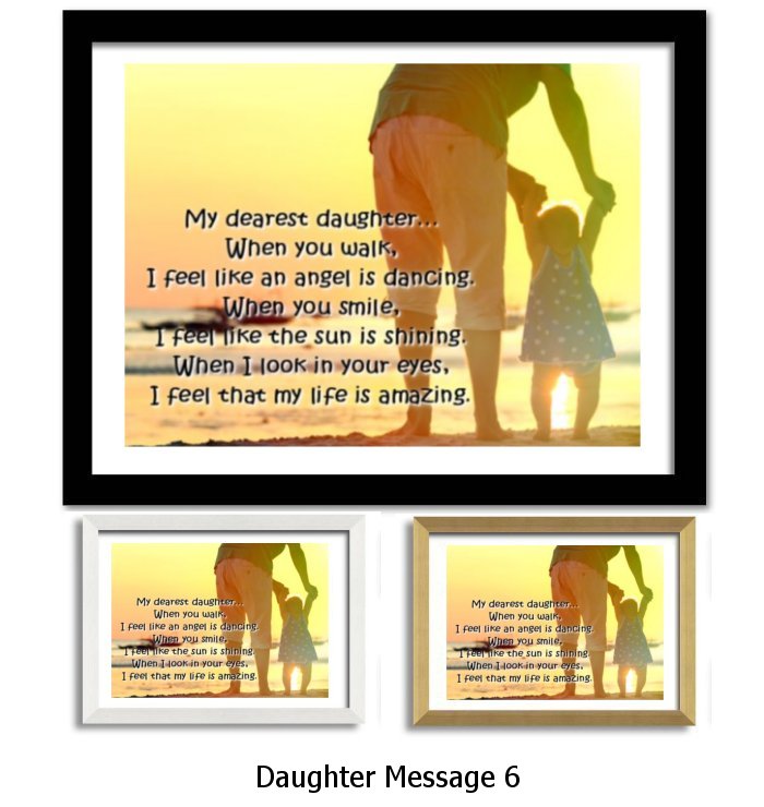 Daughter Message Framed Print